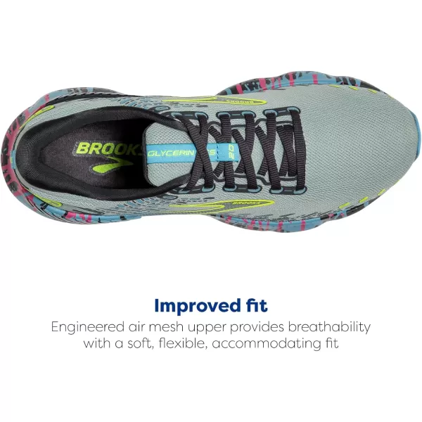 imageBrooks Mens Glycerin GTS 20 Running Shoe  Wide WidthJadeiteAlaskan BlueEbony