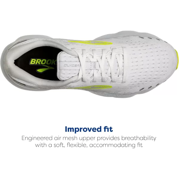 imageBrooks Mens Glycerin GTS 20 Running Shoe  Wide WidthWhiteNightlife