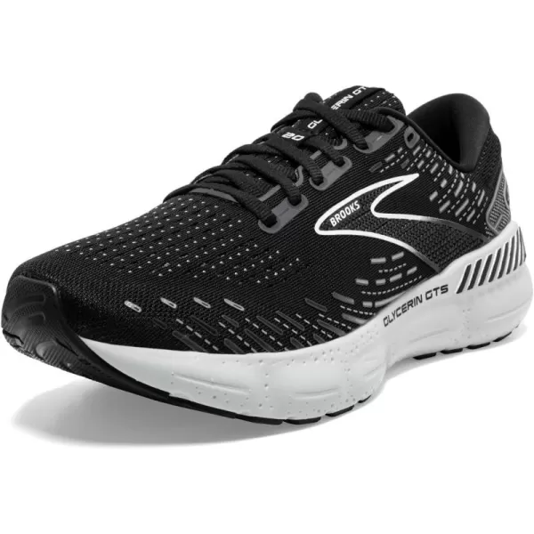 imageBrooks Mens Glycerin GTS 20 Running Shoe  Wide WidthBlackWhiteAlloy