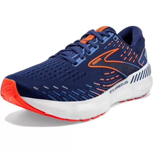 imageBrooks Mens Glycerin GTS 20 Running Shoe  Wide WidthBlue DepthsPalace BlueOrange