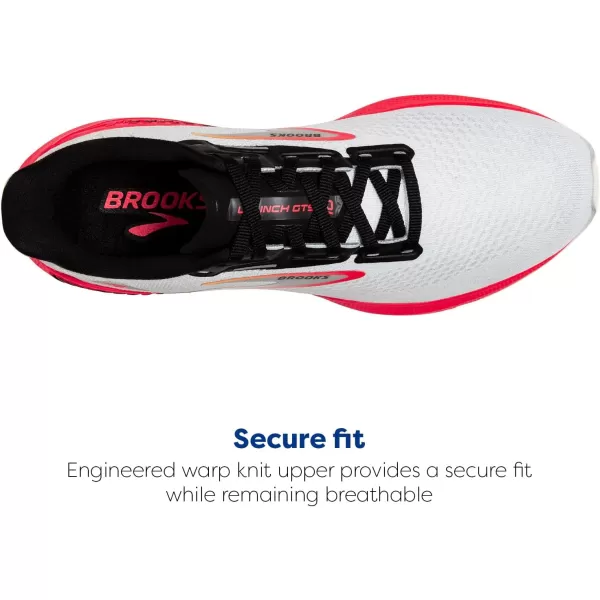 imageBrooks Mens Launch GTS 10 Running ShoeBlueBlackFiery Coral