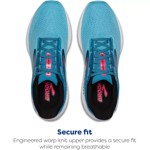 imageBrooks Mens Launch GTS 10 Running ShoeCrystal SeasBlue JayBlack