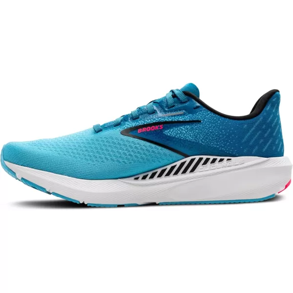 imageBrooks Mens Launch GTS 10 Running ShoeCrystal SeasBlue JayBlack