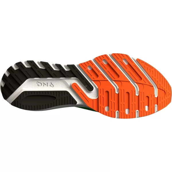 imageBrooks Mens Launch GTS 10 Running ShoeGreen GeckoRed OrangeWhite