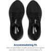 imageBrooks Womens Glycerin 22 Neutral Running ShoeBlackBlackEbony