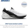 imageBrooks Mens Glycerin Stealthfit 22 Neutral Running ShoeWhiteGreyBlack