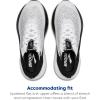 imageBrooks Womens Glycerin Stealthfit 22 Neutral Running ShoeWhiteGreyBlack