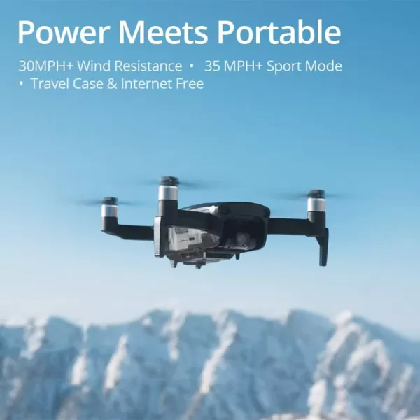 EXO Blackhawk 2  Professional 4K UHD Long Range Drone  35 Minute Battery Life 4K Camera 5 Mile Range 12MP Photo FollowMe Return to Home 15 More  Professional 4K Drone for Adults1 Battery