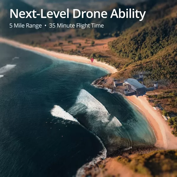 EXO Blackhawk 2  Professional 4K UHD Long Range Drone  35 Minute Battery Life 4K Camera 5 Mile Range 12MP Photo FollowMe Return to Home 15 More  Professional 4K Drone for Adults1 Battery