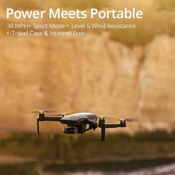 EXO Mini  Professional 4K UHD Long Range Drone with 4K Camera 40 Minute Battery Life 5 Mile Range 12MP Photo FollowMe Return to Home and More  Ready to Fly ampamp Case Included Drone for Adults3 Batteries