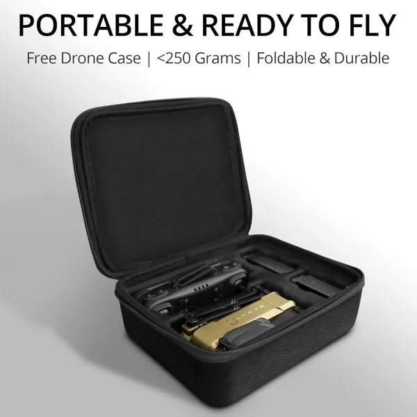 EXO Scout  Drone with Camera for Adults or Kids Drone Kit with 2 Batteries Free Carry Case HD 1080p Video 3 Speeds Auto TakeOffLand Intelligent AI Modes ampamp MoreGold