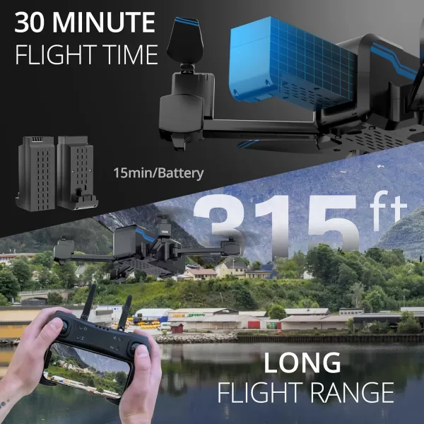 EXO Scout  Drone with Camera for Adults or Kids Drone Kit with 2 Batteries Free Carry Case HD 1080p Video 3 Speeds Auto TakeOffLand Intelligent AI Modes ampamp MoreBlack