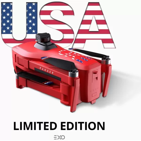 EXO X7 Ranger  High End Camera Drone for Adults Long Battery ampamp Range 4K Camera 3 Axis Gimbal 27MPH Speed GPS Return to Home 3 Batteries RedStandardClassic4 Batteries