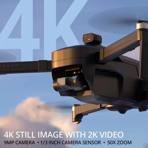 EXO X7 Ranger  High End Camera Drone for Adults Long Battery ampamp Range 4K Camera 3 Axis Gimbal 27MPH Speed GPS Return to Home 3 Batteries RedStandardClassic4 Batteries