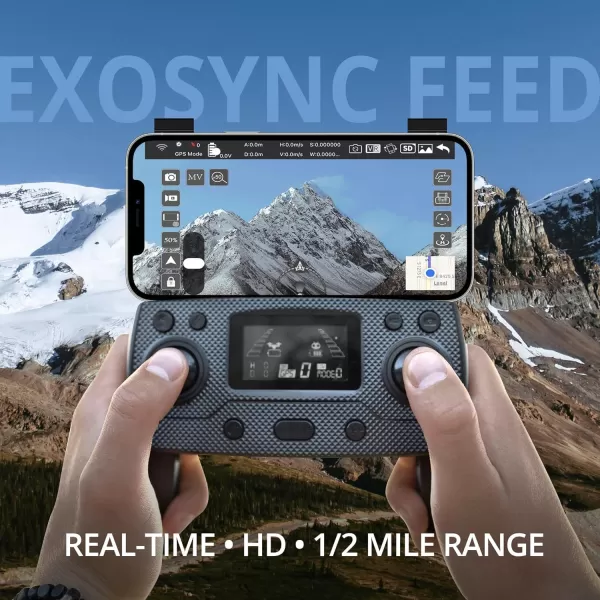 EXO X7 Ranger  High End Camera Drone for Adults Long Battery ampamp Range 4K Camera 3 Axis Gimbal 27MPH Speed GPS Return to Home 3 Batteries RedStandardClassic4 Batteries
