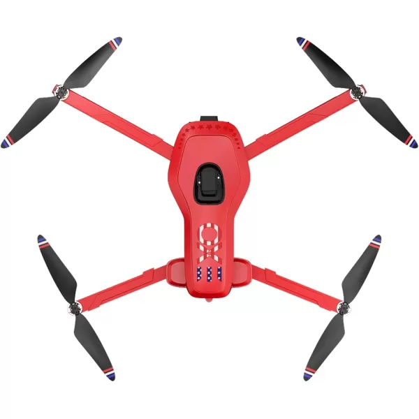 EXO X7 Ranger Plus  High End Camera Drone for Adults Long Battery ampamp Range 4K Camera 3 Axis Gimbal Obstacle Avoidance 27MPH Speed Powerful ampamp Playful Drone with Camera and GPS Return to Home 1 Battery USA RedUSA Red