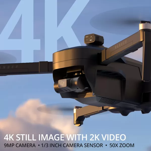 EXO X7 Ranger Plus  High End Camera Drone for Adults Long Battery ampamp Range 4K Camera 3 Axis Gimbal Obstacle Avoidance 27MPH Speed Powerful ampamp Playful Drone with Camera and GPS Return to Home 1 Battery USA RedUSA Red