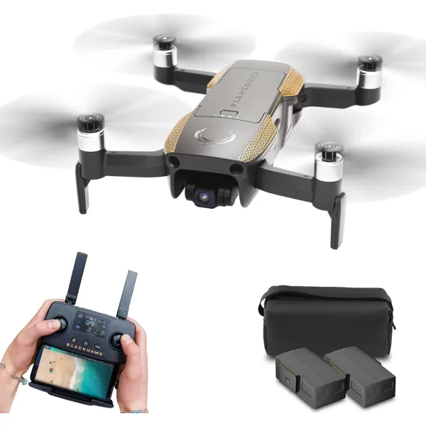 EXOTech BlackHawk 3 Pro FAA Approved Drone Professional 4K HDR Camera  UltraLong Flight Time with Advanced Navigation and Sport Modes BlackBlack