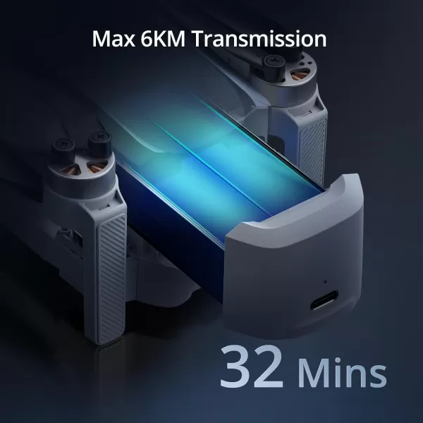 Potensic ATOM 3Axis Gimbal 4K GPS Drone Under 249g 96 Mins Flight Max 6KM Transmission Visual Tracking 4K30FPS QuickShots Lightweight for Adults and Beginners Fly More ComboStandard Kit