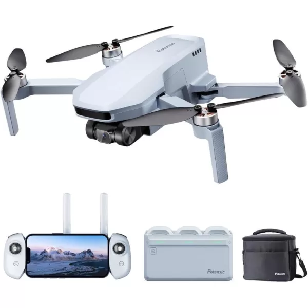 Potensic ATOM SE GPS Drone with 4K EIS Camera Under 249g 62 Mins Flight 4KM FPV Transmission Brushless Motor Max Speed 16ms Auto Return Lightweight and Foldable Drone for Adults BeginnerFly More Combo
