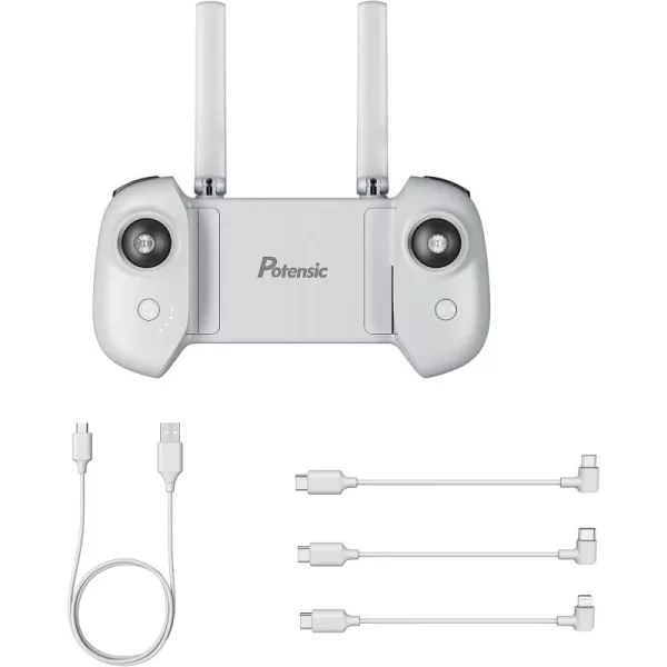 Potensic Remote Controller for ATOM SE GPS Drone Lightweight with 1 USB Charging Cable and 3 OTG Cables