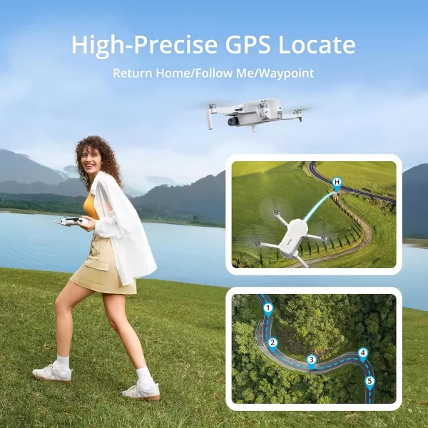 Potensic ATOM LT GPS Drone Under 249g 40 Mins Long Flight EIS 25K Camera 4KM FPV Transmission Brushless Motor Precise Auto Return SurgeFly Entry Level Foldable Drone for Adults Fly More Combo