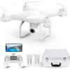 imagePotensic T25 GPS Drone with Camera for Adults 2K FPV RC Quadcopter with WiFi Live Video Auto Return Home Altitude Hold for Beginners Follow Me Waypoints Flying Toy 2 Batteries Long Flight Carrying Case White
