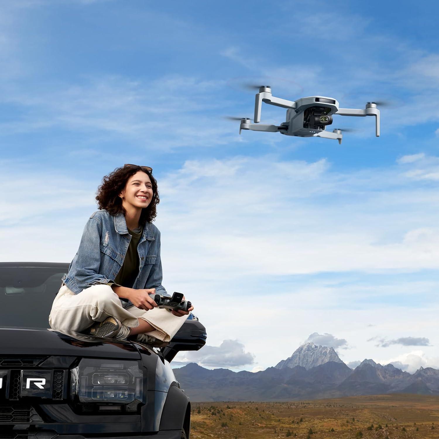 imagePotensic ATOM 2 Standard Kit with RC PTD 1 Drones with Camera for Adults 4K Video 8K Photo 10KM Transmission 3Axis Gimbal AI Track Vertical Shooting AI Night Shot Under 249g 32Min FlightFly More Combo