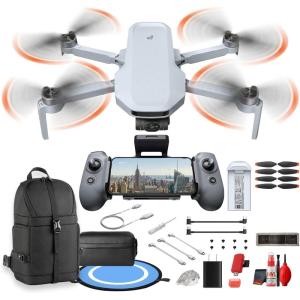 image:imagePotensic ATOM 2 Standard Kit Camera Drone Under 249g with 1 Battery AI Track and 10km Transmission APM2530121  64GB Card  Sling Backpack  Landing Pad  Cleaning Kit  More17pc Bundle1 Battery Standard Kit