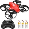 image:imagePotensic A20 Mini Drone for Kids and Beginners RC Nano Quadcopter 24G 6 Axis Altitude Hold Headless Mode Safe and Stable Flight 3 Batteries Great Gift Toy for Boys and Girls Redred