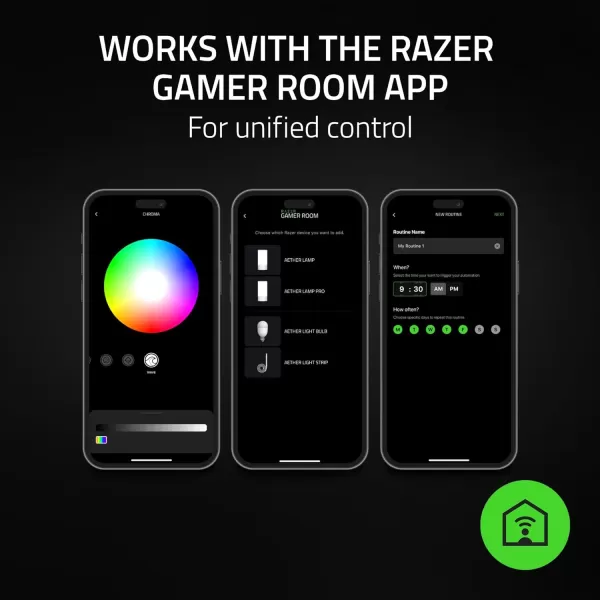 Razer Aether Lamp Pro MultiZone RGB LED Lighting  Touch Controls  Bluetooth  Game ampamp Music Sync  Works with Amazon Alexa Google Home  Razer Gamer Room App for Unified Control