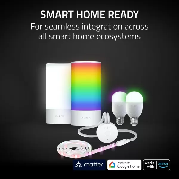 Razer Aether Lamp Pro MultiZone RGB LED Lighting  Touch Controls  Bluetooth  Game ampamp Music Sync  Works with Amazon Alexa Google Home  Razer Gamer Room App for Unified Control