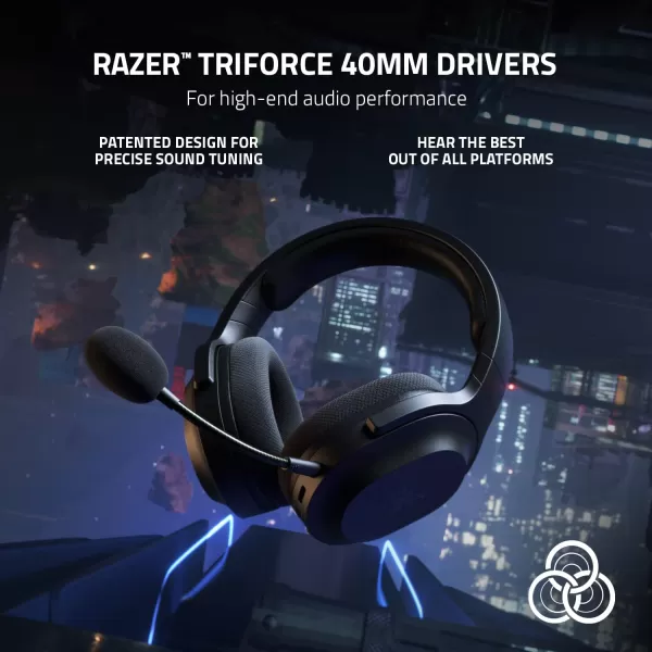 Razer Barracuda X Wireless Gaming ampamp Mobile Headset PC PlayStation Switch Android iOS 24GHz Wireless  Bluetooth  Lightweight  40mm Drivers  Detachable Mic  50 Hr Battery  Quartz PinkClassic Black