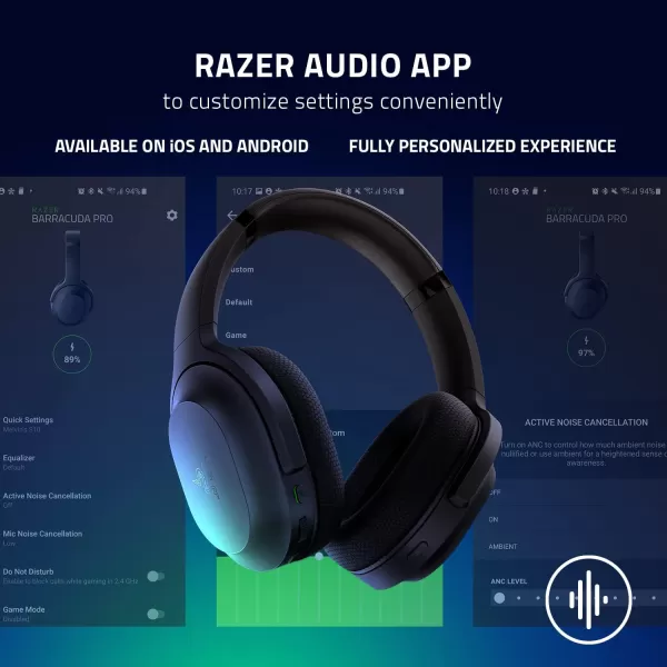 Razer Barracuda X Wireless Gaming ampamp Mobile Headset PC PlayStation Switch Android iOS 24GHz Wireless  Bluetooth  Lightweight  40mm Drivers  Detachable Mic  50 Hr Battery  Quartz PinkClassic Black