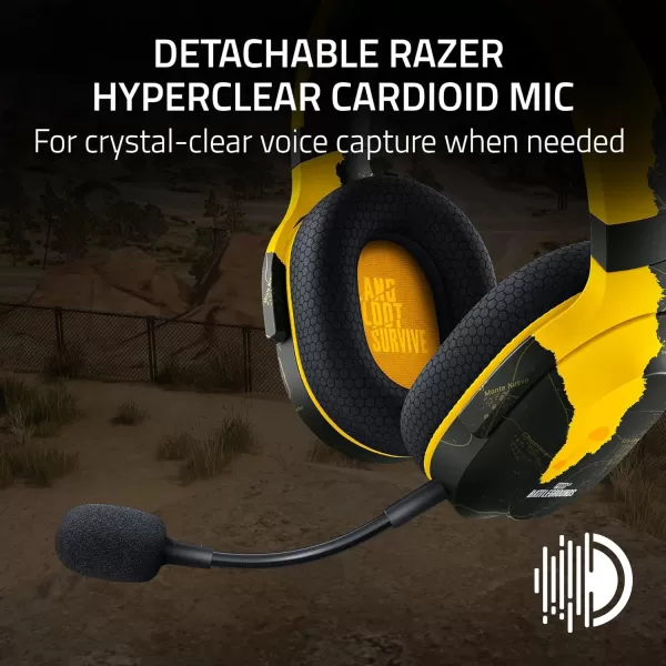 Razer Barracuda X Wireless Gaming ampamp Mobile Headset PC PlayStation Switch Android iOS 24GHz Wireless  Bluetooth  Lightweight  40mm Drivers  Detachable Mic  50 Hr Battery  Quartz PinkPUBG Edition