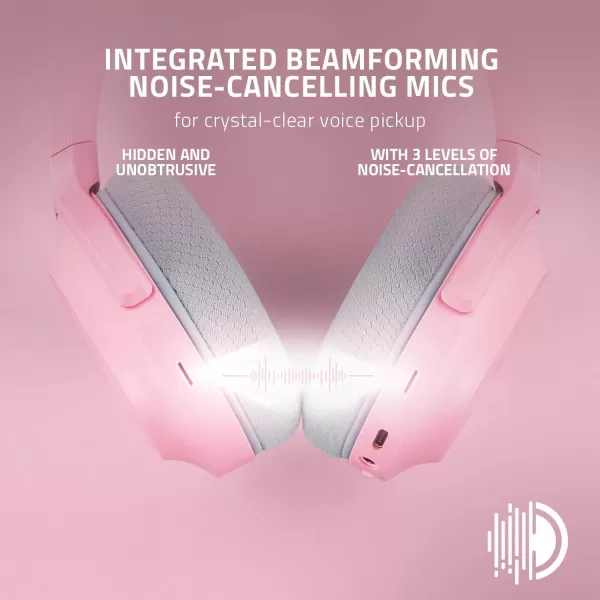 Razer Barracuda X Wireless Gaming ampamp Mobile Headset PC PlayStation Switch Android iOS 24GHz Wireless  Bluetooth  Lightweight  40mm Drivers  Detachable Mic  50 Hr Battery  Quartz PinkPink