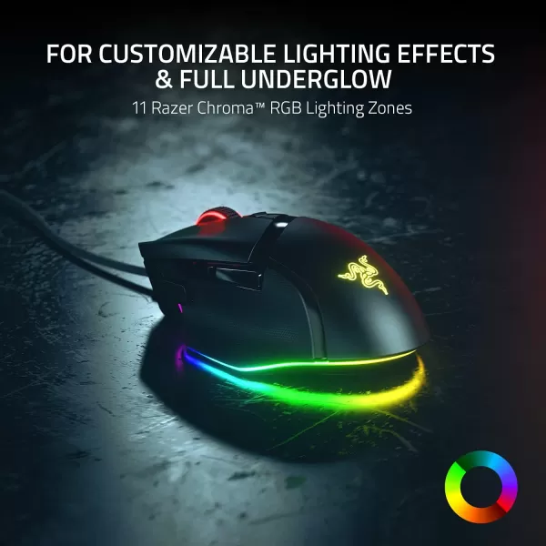 Razer Basilisk V3 Customizable Ergonomic Gaming Mouse Fastest Gaming Mouse Switch  Chroma RGB Lighting  26K DPI Optical Sensor  11 Programmable Buttons  HyperScroll Tilt Wheel  Classic BlackBlack
