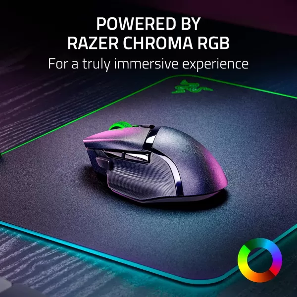 Razer Basilisk V3 X HyperSpeed Wireless Gaming Mouse Up to 285 Hr Battery  18K Optical Sensor  Mechanical Switches  Chroma RGB  9 Programmable Controls  Black
