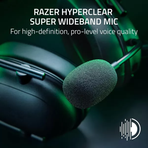 Razer BlackShark V2 HyperSpeed Wireless Gaming Headset 280g Lightweight  THX Spatial Audio  Bendable Mic  50mm Drivers  24GHz Bluetooth or USB  70 Hr Battery wUSB Type C Charging  Black