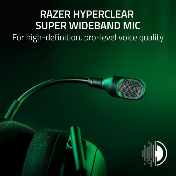 Razer BlackShark V2 Pro Wireless Gaming Headset Super Wideband Mic  Pro Tuned FPS Profiles  50mm Drivers  Plush Noise Isolating Earcups  70 Hr Battery  Bluetooth  for PC PS5 Switch  BlackBlack