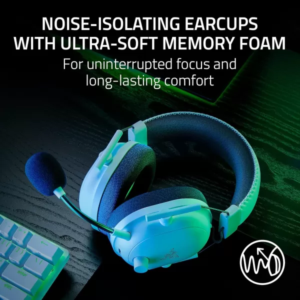 Razer BlackShark V2 Pro Wireless Gaming Headset Super Wideband Mic  Pro Tuned FPS Profiles  50mm Drivers  Plush Noise Isolating Earcups  70 Hr Battery  Bluetooth  for PC PS5 Switch  BlackWhite