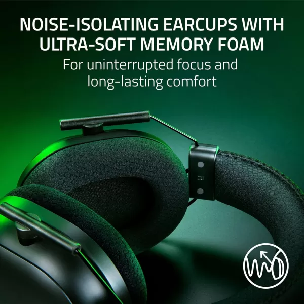 Razer BlackShark V2 Pro Wireless Gaming Headset Super Wideband Mic  Pro Tuned FPS Profiles  50mm Drivers  Plush Noise Isolating Earcups  70 Hr Battery  Bluetooth  for PC PS5 Switch  BlackBlack