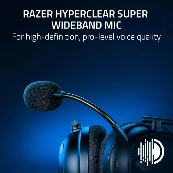 Razer BlackShark V2 Pro Wireless Gaming Headset Super Wideband Mic  Pro Tuned FPS Profiles  50mm Drivers  Plush Noise Isolating Earcups  70 Hr Battery  Bluetooth  for PC PS5 Switch  BlackBlack