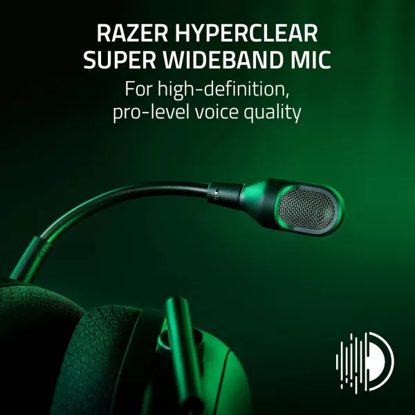 Razer BlackShark V2 Pro Wireless Gaming Headset Super Wideband Mic  Pro Tuned FPS Profiles  50mm Drivers  Plush Noise Isolating Earcups  70 Hr Battery  Bluetooth  for PC PS5 Switch  BlackWhite