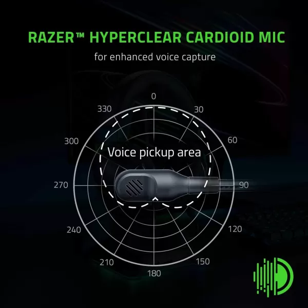 Razer BlackShark V2 X Wired Gaming Headset with 71 Surround Sound 50mm Drivers Noise Cancelling MicBlack