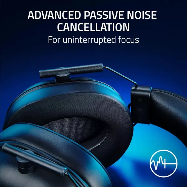 Razer BlackShark V2 X Wired Gaming Headset with 71 Surround Sound 50mm Drivers Noise Cancelling MicClassic Black