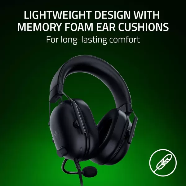 Razer BlackShark V2 X Wired Gaming Headset with 71 Surround Sound 50mm Drivers Noise Cancelling MicClassic Black