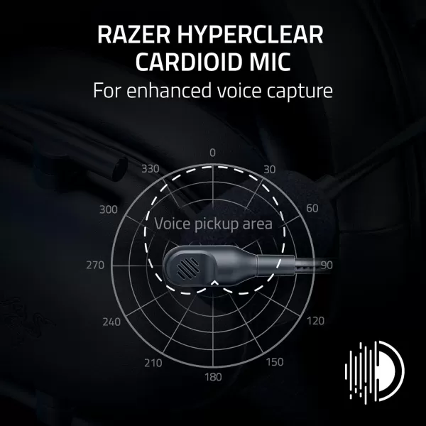 Razer BlackShark V2 X Wired Gaming Headset with 71 Surround Sound 50mm Drivers Noise Cancelling MicClassic Black