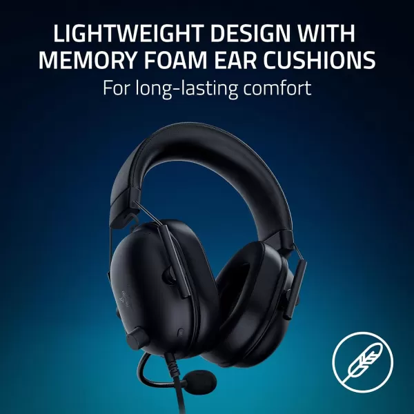 Razer BlackShark V2 X Wired Gaming Headset with 71 Surround Sound 50mm Drivers Noise Cancelling MicClassic Black