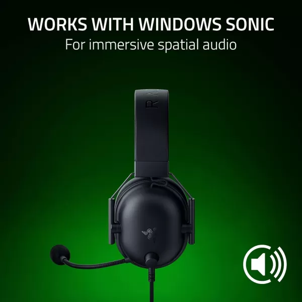 Razer BlackShark V2 X Wired Gaming Headset with 71 Surround Sound 50mm Drivers Noise Cancelling MicClassic Black